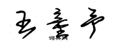 朱錫榮王童予草書個性簽名怎么寫