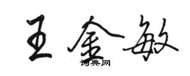駱恆光王金敏行書個性簽名怎么寫