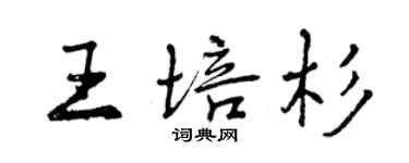 曾慶福王培杉行書個性簽名怎么寫