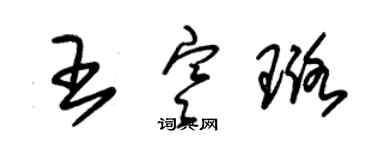 朱錫榮王寒璐草書個性簽名怎么寫