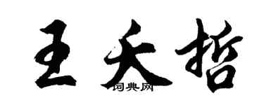胡問遂王夭哲行書個性簽名怎么寫