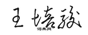 駱恆光王培駿草書個性簽名怎么寫