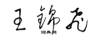 駱恆光王錦飛草書個性簽名怎么寫