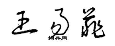 曾慶福王易菲草書個性簽名怎么寫