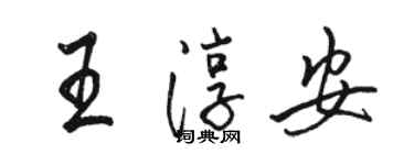 駱恆光王淳安行書個性簽名怎么寫