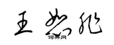 梁錦英王恕非草書個性簽名怎么寫