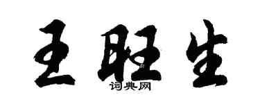 胡問遂王旺生行書個性簽名怎么寫