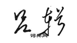 駱恆光呂輯草書個性簽名怎么寫