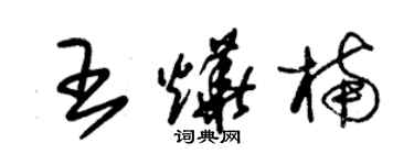 朱錫榮王燁楠草書個性簽名怎么寫