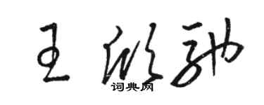 駱恆光王欣馳草書個性簽名怎么寫