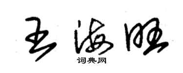 朱錫榮王海旺草書個性簽名怎么寫