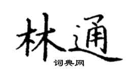 丁謙林通楷書個性簽名怎么寫