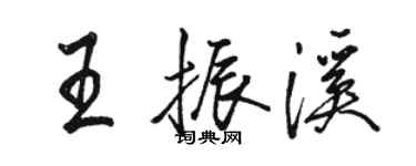 駱恆光王振溪行書個性簽名怎么寫