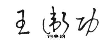 駱恆光王衛功草書個性簽名怎么寫