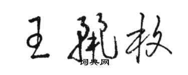 駱恆光王麗枚草書個性簽名怎么寫