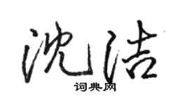 駱恆光沈潔行書個性簽名怎么寫