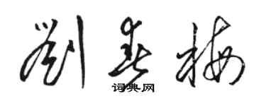 駱恆光劉春梅草書個性簽名怎么寫