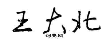 曾慶福王大北行書個性簽名怎么寫
