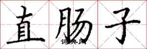 丁謙直腸子楷書怎么寫