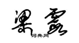 朱錫榮梁霞草書個性簽名怎么寫