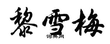 胡問遂黎雪梅行書個性簽名怎么寫