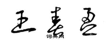 曾慶福王春盈草書個性簽名怎么寫