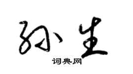 梁錦英孫生草書個性簽名怎么寫