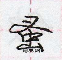 龐中華寫的硬筆行書蚤