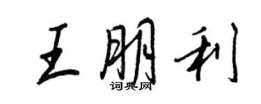 王正良王朋利行書個性簽名怎么寫