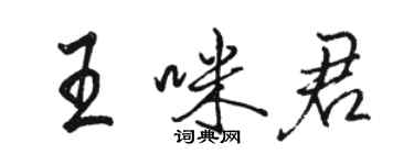 駱恆光王咪君行書個性簽名怎么寫