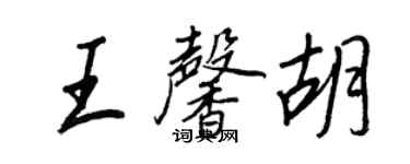 王正良王馨胡行書個性簽名怎么寫