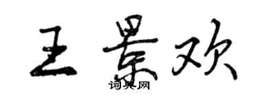 曾慶福王景歡行書個性簽名怎么寫