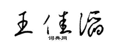 梁錦英王佳滔草書個性簽名怎么寫