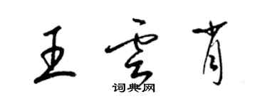 梁錦英王雲肖草書個性簽名怎么寫