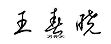 梁錦英王春曉草書個性簽名怎么寫