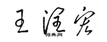 駱恆光王潤宏草書個性簽名怎么寫