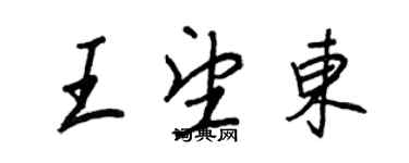 王正良王望東行書個性簽名怎么寫