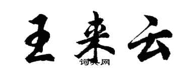 胡問遂王來雲行書個性簽名怎么寫
