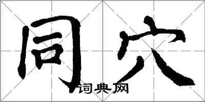 翁闓運同穴楷書怎么寫