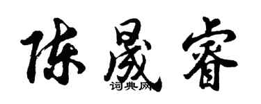 胡問遂陳晟睿行書個性簽名怎么寫