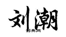 胡問遂劉潮行書個性簽名怎么寫