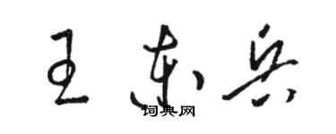 駱恆光王東兵草書個性簽名怎么寫