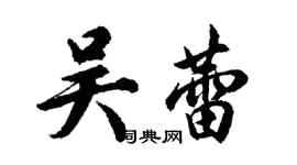 胡問遂吳蕾行書個性簽名怎么寫