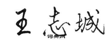 駱恆光王志城行書個性簽名怎么寫