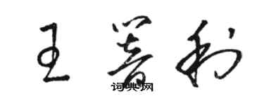 駱恆光王響利草書個性簽名怎么寫