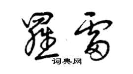曾慶福羅雷草書個性簽名怎么寫