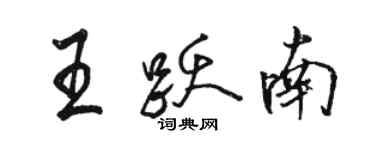 駱恆光王躍南行書個性簽名怎么寫