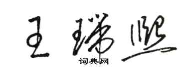 駱恆光王瑞熙草書個性簽名怎么寫