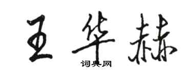 駱恆光王華赫行書個性簽名怎么寫