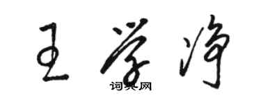 駱恆光王學淨草書個性簽名怎么寫